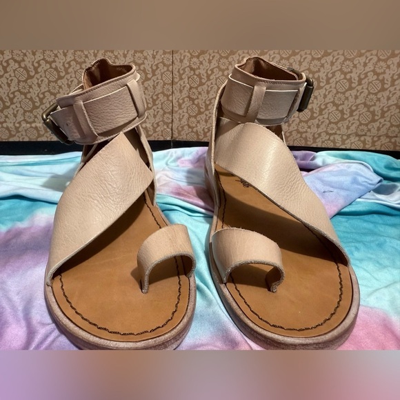Free People Vale Leather Strappy Boot Sandals Size 7.5 - Picture 5 of 15